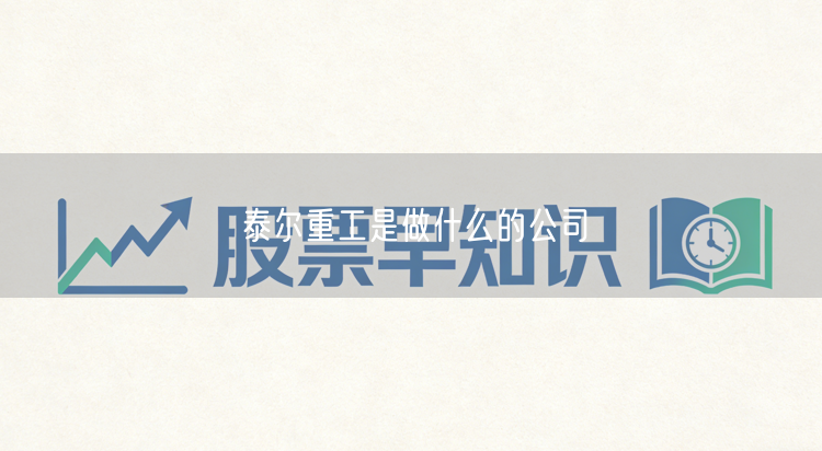 泰尔重工是做什么的公司