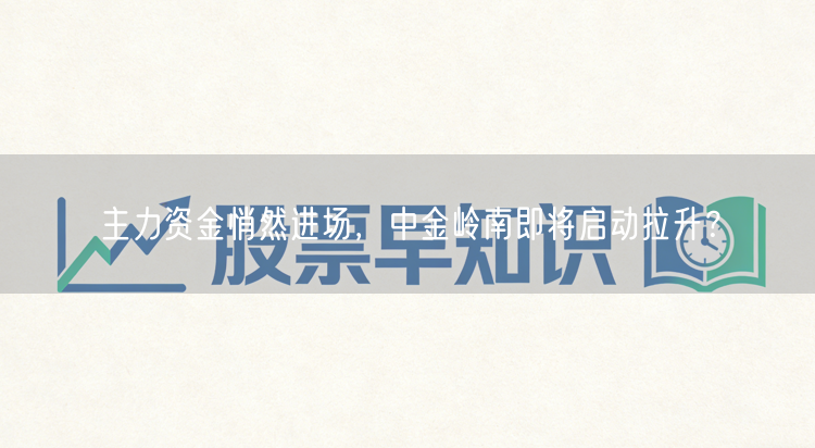 主力资金悄然进场，中金岭南即将启动拉升？