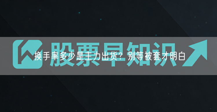 换手率多少是主力出货？别等被套才明白